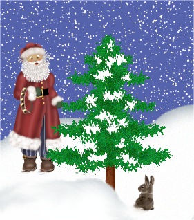 Santa finds a pretty tree