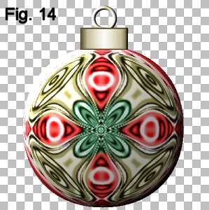Christmas ornament with top.