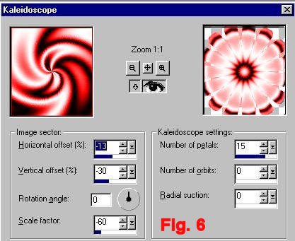 Image of Kaleidoscope with settings.